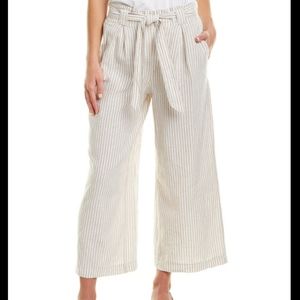 Max Studio Linen Blend Wide Leg Stripe Pant NWT